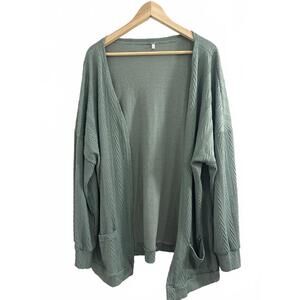 Sage Green 3X Pocket-front Cardigan